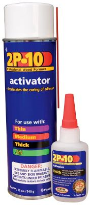 Main 1 - FIBER-GUTTER 2P-10 SPRAY ACTIVATOR (12 OZ.) & 2P-10 (THICK) ADHESIVE (2.25 OZ.) - Arlington Coal & Lumber