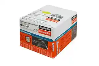 Main 1 - SIMPSON #10 X 2-1/2" CONNECTOR SCREW (100/BX 4BX/CTN) - Arlington Coal & Lumber