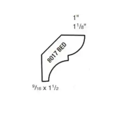 (8017) 9/16 X 1-1/2" CLEAR PINE BED MOULDING - Arlington Coal & Lumber