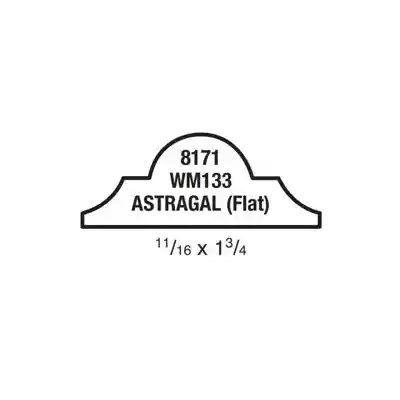 (8171) 11/16" X 1-3/4" CLEAR PINE ASTRAGAL MOULDING - Arlington Coal & Lumber