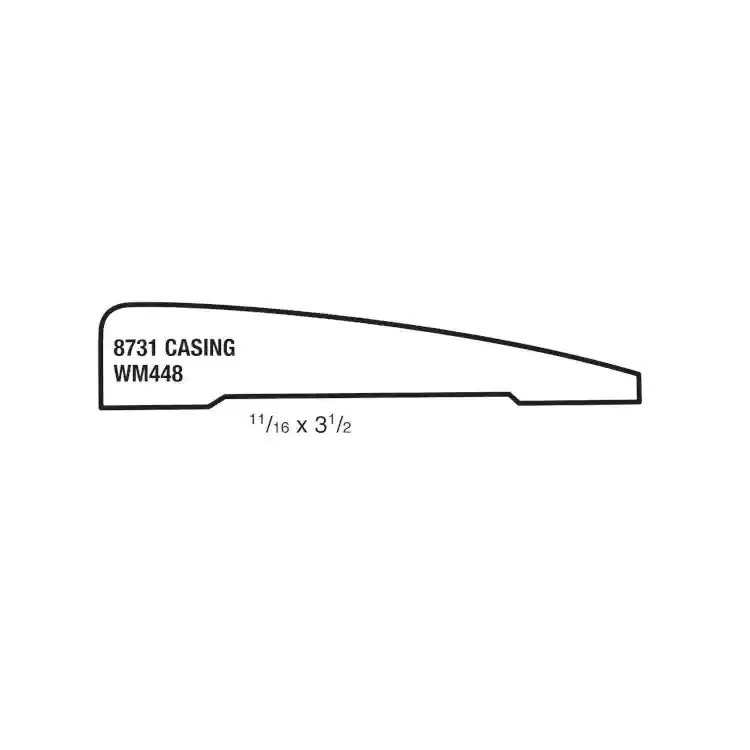 Main 2 - (8731) 11/16" X 3-1/2" CLEAR PINE RANCH/CLAMSHELL CASING - Arlington Coal & Lumber
