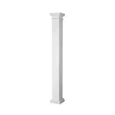 Main 1 - 8" X 10'-0" HB&G SQUARE PLAIN PERMACAST COLUMN W/8" POLY CAP&BASE (46012) - Arlington Coal & Lumber