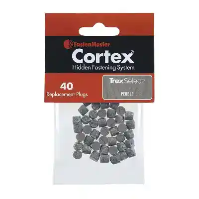 Main 2 - 40 PC BAG CORTEX TREX PEBBLE GRAY DECK REPLACEMENT PLUGS (40 PER BAG) - Arlington Coal & Lumber