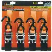 Main 1 - KEEPER 14FT 400LB RATCHET TIEDOWN 4PK (05505) - Arlington Coal & Lumber