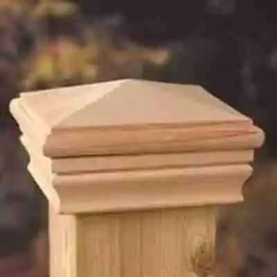 4X4 SLIP OVER TREATED LODGEPOLE PINE PYRAMID POST CAP - Arlington Coal & Lumber