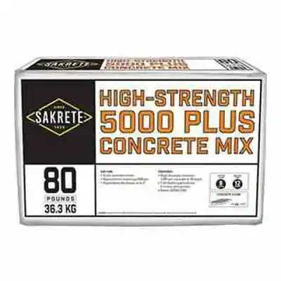 50# BAG SAKRETE 5000-PLUS HIGH STRENGTH CONCRETE MIX .38 CU/FT (64 BAGS PER PALLET)  - Arlington Coal & Lumber