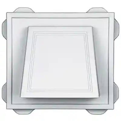 4" WHITE SQUARE EXHAUST VENT (FLAPPERS) #00030802123 - Arlington Coal & Lumber