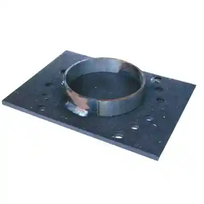 Main 1 - 3-1/2" HD SPRINGFIELD PLATE W/ WELDED RING FOR CEMENT FILLED LALLY COLUMN - Arlington Coal & Lumber