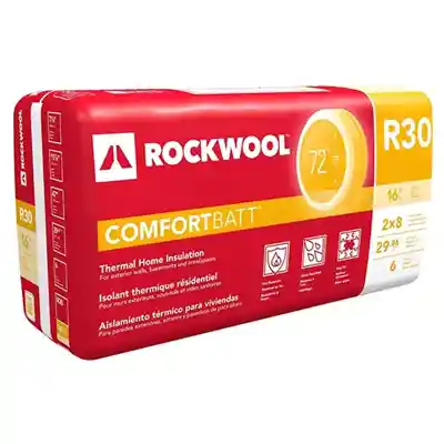 ROCKWOOL R-30 7-1/4" X 15-1/4" X 47" COMFORT-BATT; 29.9 SQFT/PKG (6/47" BATTS) #291369  - Arlington Coal & Lumber