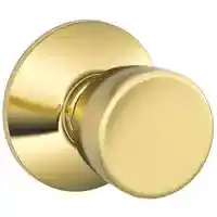 Main 1 - SCHLAGE BELL PASSAGE KNOB BRIGHT BRASS F10 BEL 605  - Arlington Coal & Lumber