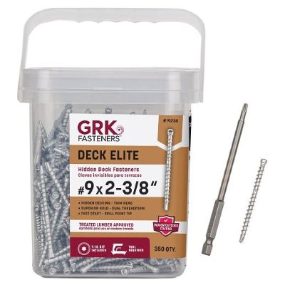 GRK #9 X 2-3/8" DECK ELITE HIDDEN FASTENERS (350 PCS) T-15 (#19238) - Arlington Coal & Lumber