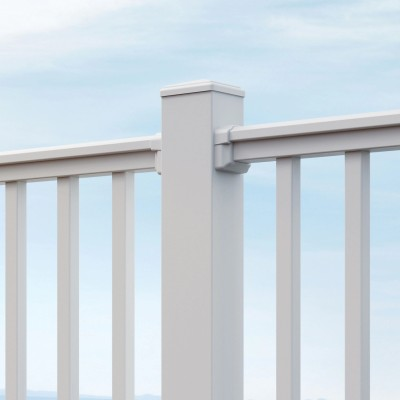 Main 2 - 4" X 4" X 96" TIMBERTECH *VINYL* MATTE WHITE POST SLEEVE - Arlington Coal & Lumber