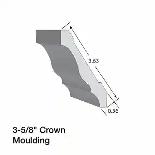 Main 1 - KLEER PVC 3-5/8" CROWN 9/16" X 3-5/8" X 16' (8009) #5049 (10/PK) - Arlington Coal & Lumber