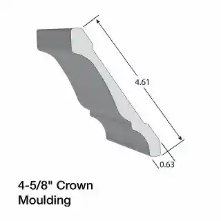 Main 1 - KLEER PVC 4-5/8" CROWN 5/8" X 4-5/8" X 16' (8013) #5047 (4/PK) - Arlington Coal & Lumber