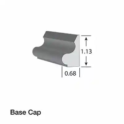 KLEER PVC BASE CAP 11/16" X 1-1/8" X 16' (8453) #5164 (20/PK) - Arlington Coal & Lumber