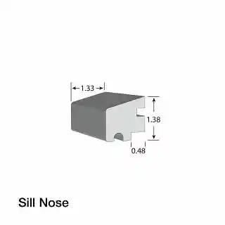 Main 1 - KLEER PVC SILL NOSING 1-3/8" X 1-5/16" X 16' #5311 SMALL (8/PK)  - Arlington Coal & Lumber