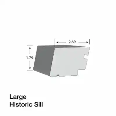 KLEER PVC HISTORICAL SILL #1 1-3/4" X 2-11/16" X 16' #7435 LARGE (4/PK) - Arlington Coal & Lumber