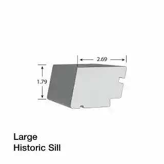 Main 1 - KLEER PVC HISTORICAL SILL #1 1-3/4" X 2-11/16" X 16' #7435 LARGE (4/PK) - Arlington Coal & Lumber