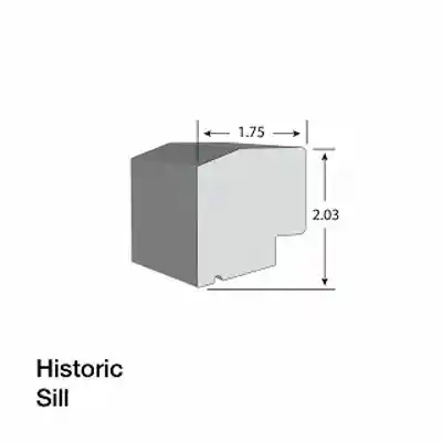 KLEER PVC HISTORICAL SILL 1-3/4" X 2-1/32" X 16' #7650C16 MEDIUM (4/PK) - Arlington Coal & Lumber