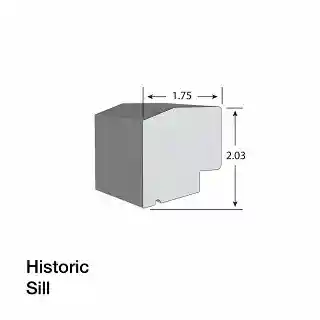 Main 1 - KLEER PVC HISTORICAL SILL 1-3/4" X 2-1/32" X 16' #7650C16 MEDIUM (4/PK) - Arlington Coal & Lumber