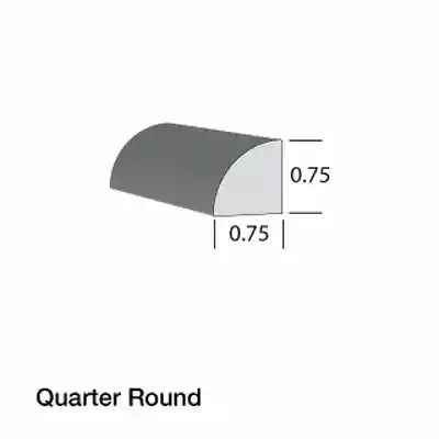 KLEER PVC QUARTER ROUND 3/4" X 3/4" X 16' (8065) #5234 (20/PK) - Arlington Coal & Lumber