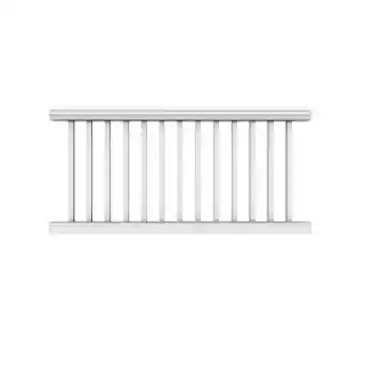 TREX TRANSCEND WHITE HORIZONTAL 6' X 36" RAIL KIT W/ SQUARE BALUSTERS (TOP & BTM RAIL, HARDWARE, ADJ. FOOTBLOCK, BALS) - Arlington Coal & Lumber