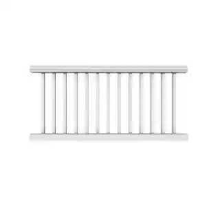 Main 2 - TREX TRANSCEND WHITE HORIZONTAL 6' X 36" RAIL KIT W/ SQUARE BALUSTERS (TOP & BTM RAIL, HARDWARE, ADJ. FOOTBLOCK, BALS) - Arlington Coal & Lumber