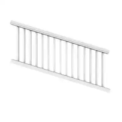 TREX TRANSCEND WHITE STAIR 8' X 36" RAIL KIT (TOP & BTM RAIL, HARDWARE, ADJ. FOOTBLOCK, BALS) - Arlington Coal & Lumber