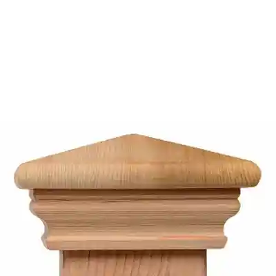 4 X 4 WESTERN RED CEDAR SLIP-OVER 'FEDERAL SERIES' POST CAP (FC312) - Arlington Coal & Lumber