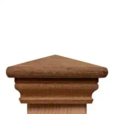 4 X 4 MAHOGANY 'FEDERAL SERIES' SLIP-OVER POST CAP (3-1/2" NOMINAL) - Arlington Coal & Lumber