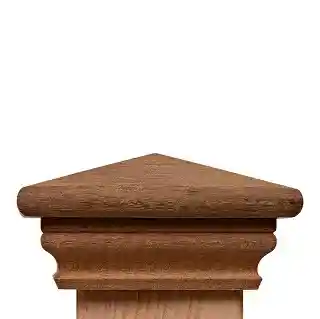 Main 1 - 4 X 4 MAHOGANY 'FEDERAL SERIES' SLIP-OVER POST CAP (3-1/2" NOMINAL) - Arlington Coal & Lumber