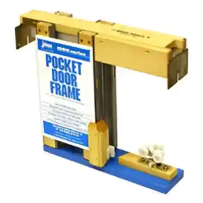 JOHNSON 154080-PF HEAVY DUTY POCKET DOOR FRAME KIT (200# MAX) 36"-48" OPENING; 8'-0 HT *** NOTE: HEAVY DUTY ***  (4-0X8-0) W/#1125 H/D HARDWARE KIT - Arlington Coal & Lumber