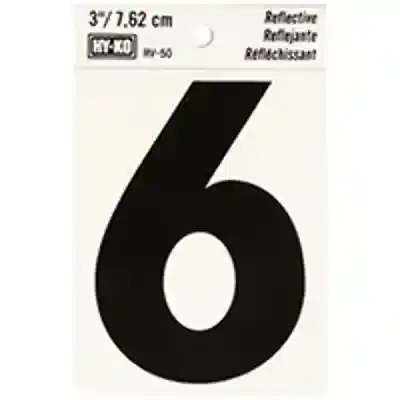 NUMBER HOUSE 6 3IN REFL BLK - Arlington Coal & Lumber