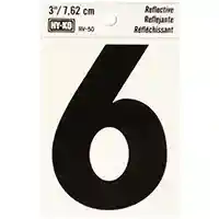 Main 1 - NUMBER HOUSE 6 3IN REFL BLK - Arlington Coal & Lumber