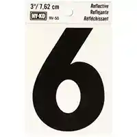 Main 1 - NUMBER HOUSE 6 3IN REFL BLK - Arlington Coal & Lumber