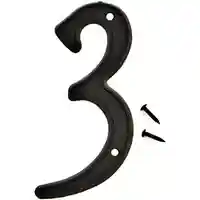 Main 1 - 3-D PLASTIC NUMBER HOUSE #3 PLASTIC 4IN BLK - Arlington Coal & Lumber