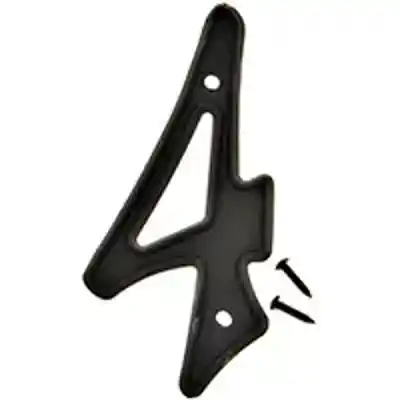 3-D PLASTIC NUMBER HOUSE #4 PLASTIC 4IN BLK - Arlington Coal & Lumber
