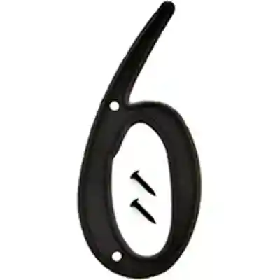 3-D PLASTIC NUMBER HOUSE #6 PLASTIC 4IN BLK - Arlington Coal & Lumber