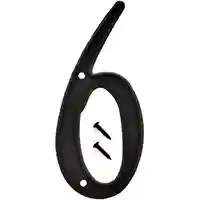 Main 1 - 3-D PLASTIC NUMBER HOUSE #6 PLASTIC 4IN BLK - Arlington Coal & Lumber