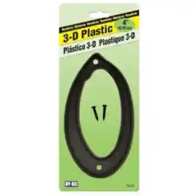 3-D PLASTIC NUMBER HOUSE #0 PLASTIC 4IN BLK - Arlington Coal & Lumber