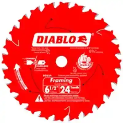 DIABLO 6-1/2" X 24TH FRAMING SAW BLADE (D0624A) - Arlington Coal & Lumber