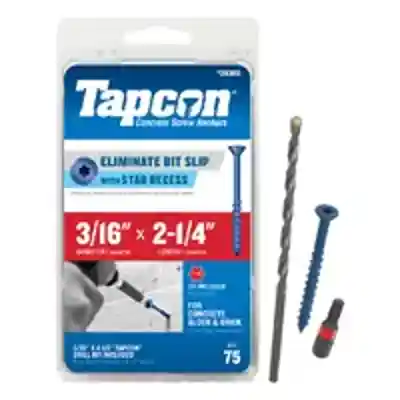 TAPCON 3/16 X 2-1/4" P/HEAD MASONRY SCREW 75 PK (#24360) - Arlington Coal & Lumber