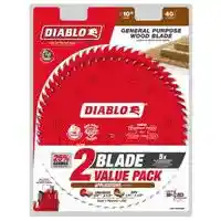 Main 1 - DIABLO 10" X 40TH GENERAL PURPOSE SAW BLADE **2-PAK VALUE PACK** (D104040VP) - Arlington Coal & Lumber