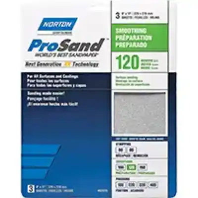 NORTON PROSAND P120 SMOOTHING 9X11 SANDING SHEET 3 PACK (GREEN) - Arlington Coal & Lumber