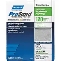 Main 2 - NORTON PROSAND P120 SMOOTHING 9X11 SANDING SHEET 3 PACK (GREEN) - Arlington Coal & Lumber
