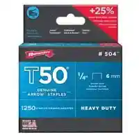 Main 2 - ARROW 1/4" T50 STAPLE 1250PK (#504) - Arlington Coal & Lumber