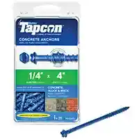 Main 2 - TAPCON 1/4 X 4" HEX HEAD MASONRY SCREW 25 PK (#24345) - Arlington Coal & Lumber