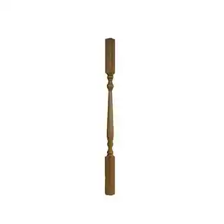 Main 1 - 2 X 2 X 36" C&BTR KD WESTERN RED CEDAR TURNED "COLONIAL" BALUSTER - Arlington Coal & Lumber