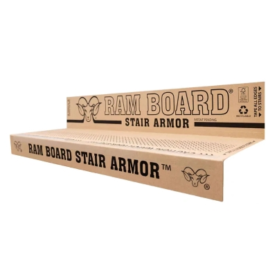 Main 2 - 34” X 19” RAM BOARD STAIR ARMOR WITH SPILL GUARD (6/PK) - Arlington Coal & Lumber