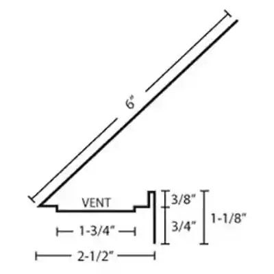 L&R VENTED MILL FINISH DRIP EDGE 10 FT.  **ACL WHITE** - Arlington Coal & Lumber